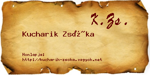 Kucharik Zsóka névjegykártya